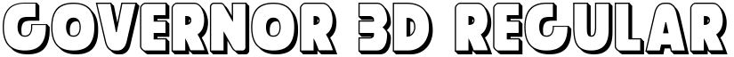 Governor 3D Regular font
