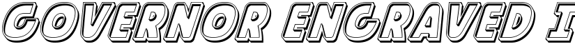 Governor Engraved Italic Italic font
