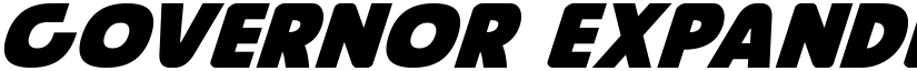 Governor Expanded Italic Expanded Italic font
