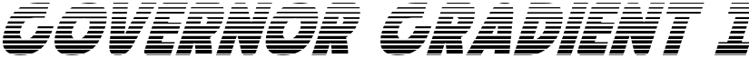 Governor Gradient Italic Italic font