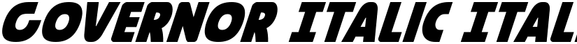 Governor Italic Italic font