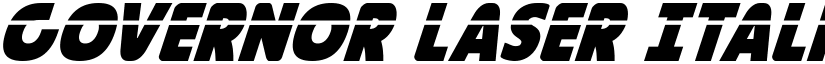 Governor Laser Italic Italic font