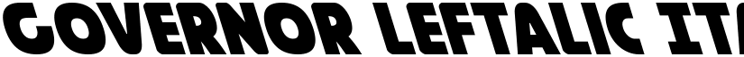 Governor Leftalic Italic font