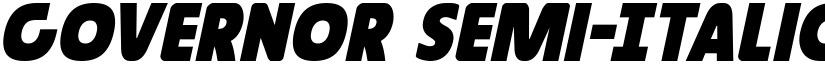 Governor Semi-Italic Semi-Italic font