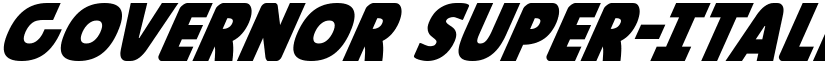 Governor Super-Italic Italic font