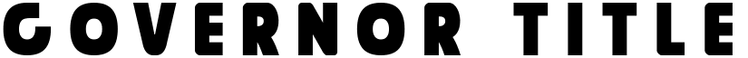 Governor Title Regular font