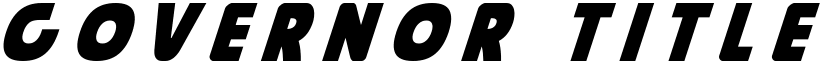 Governor Title Italic Italic font