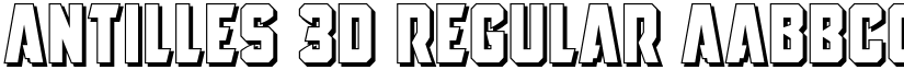 Antilles 3D Regular font