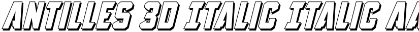 Antilles 3D Italic Italic font