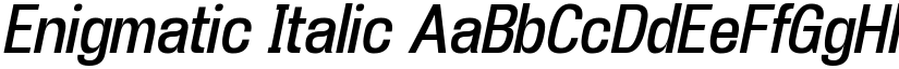 Enigmatic Italic font