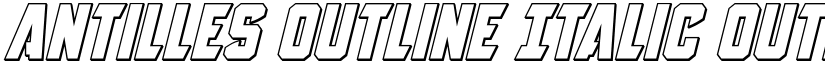 Antilles Outline Italic Outline Italic font