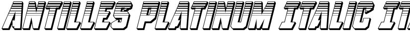 Antilles Platinum Italic Italic font