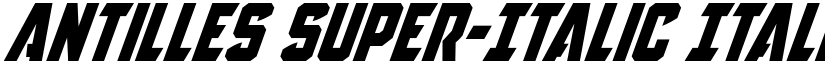 Antilles Super-Italic Italic font