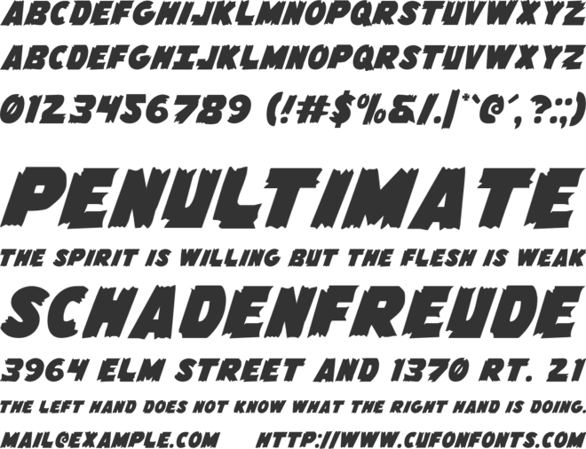 Flying Leatherneck font preview