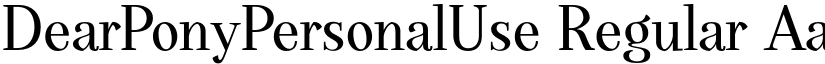 DearPonyPersonalUse Regular font