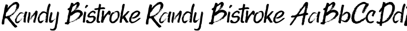 Randy Bistroke Randy Bistroke font
