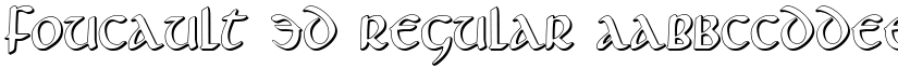 Foucault 3D Regular font