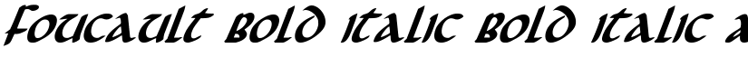 Foucault Bold Italic Bold Italic font