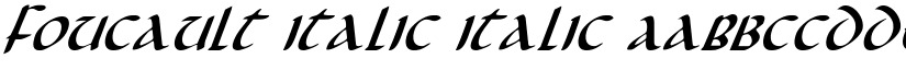 Foucault Italic Italic font