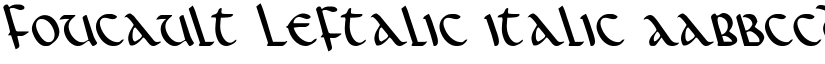 Foucault Leftalic Italic font