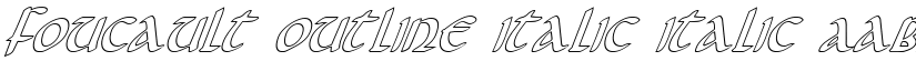 Foucault Outline Italic Italic font