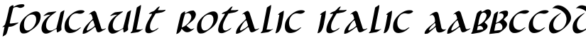Foucault Rotalic Italic font