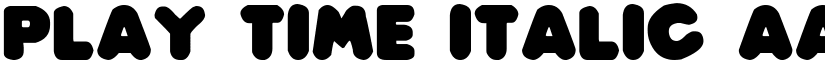 Play time Italic font