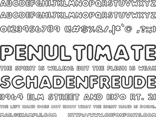 Play time font preview