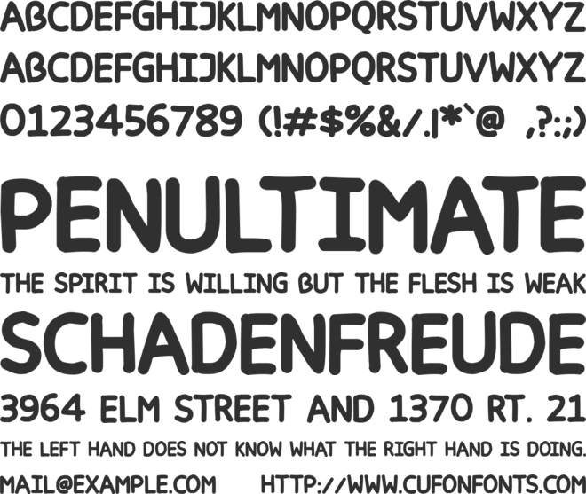 Happy markers font preview