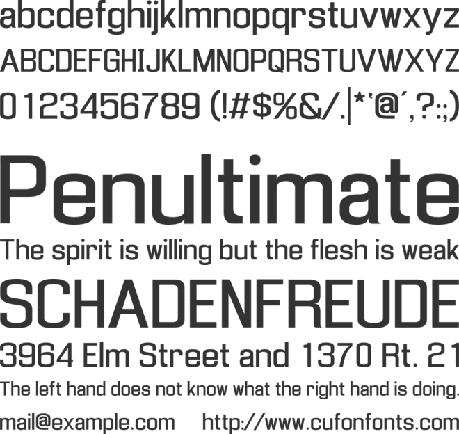 Enigmatic font preview
