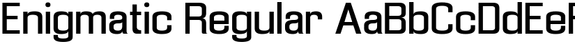 Enigmatic Regular font