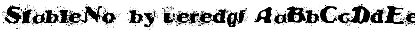 StableNo  by veredgf font