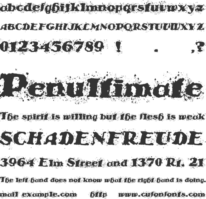 StableNo font preview