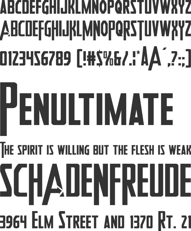 Heroes Assemble font preview