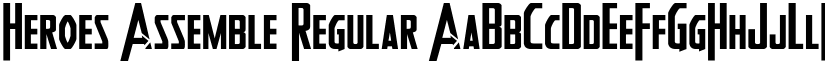 Heroes Assemble Regular font