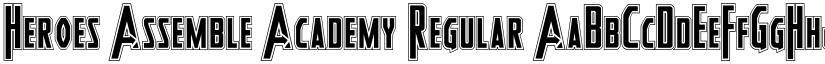 Heroes Assemble Academy Regular font