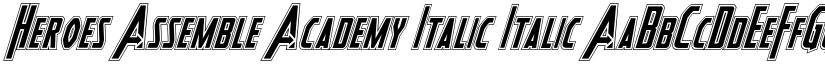 Heroes Assemble Academy Italic Italic font