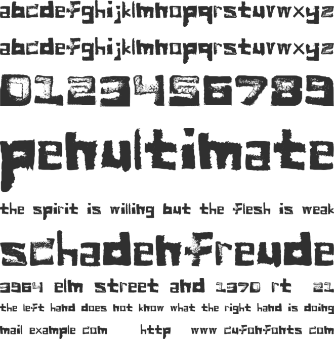 Bread font preview