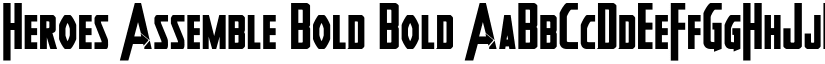 Heroes Assemble Bold Bold font