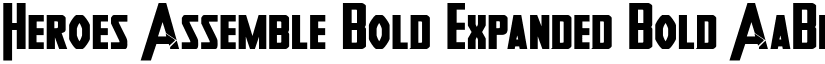 Heroes Assemble Bold Expanded Bold font