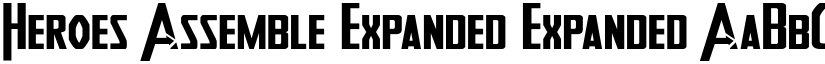 Heroes Assemble Expanded Expanded font