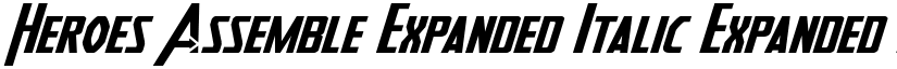 Heroes Assemble Expanded Italic Expanded Italic font