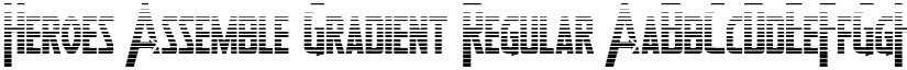 Heroes Assemble Gradient Regular font