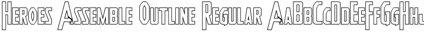 Heroes Assemble Outline Regular font