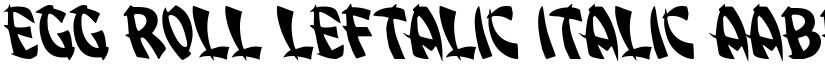 Egg Roll Leftalic Italic font