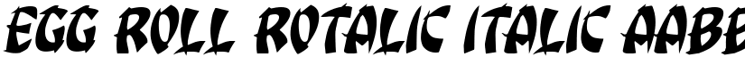 Egg Roll Rotalic Italic font
