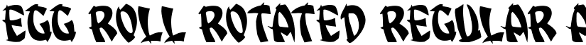 Egg Roll Rotated Regular font