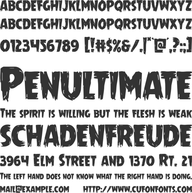 Mrs. Monster font preview