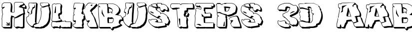 Hulkbusters 3D font