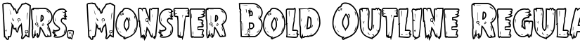 Mrs. Monster Bold Outline Regular font